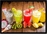 Quadro Decorativo Frutas Suco Kiwi Gourmet Cozinha Restaurantes Com Moldura RC027
