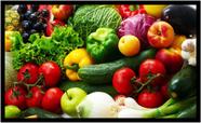 Quadro Decorativo Frutas Vegetais Fruteira Lojas Cozinha Sala Com Moldura RC000