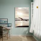 Quadro Decorativo Gaivota Voando-70x50cm Cor:Moldura Branca