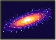 Quadro Decorativo Galáxias Estrelas Planetas Nerd Geek Decorações Com Moldura