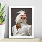 Quadro Decorativo Galo Elegante 33x24cm
