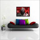 Quadro Decorativo Game Jogos God Of War Decorações Com Moldura