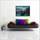 Quadro Decorativo Game Jogos God Of War Decorações Com Moldura