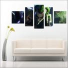 Quadro decorativo Games Jogos Hillary Quinn Joker Salas Quartos 5 Peças TT4