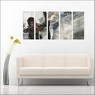 Quadro Decorativo Games Tomb Raider Lara Croft Jogos Mosaico Com 5 Peças GG4