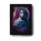 Quadro Decorativo Garota Trans Lobo com Moldura E Acetato Tamanho A3