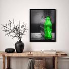 Quadro Decorativo Garrafa Verde - 70x50cm