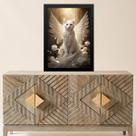 Quadro Decorativo Gato Anjo 45x34cm