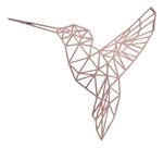 Quadro Decorativo Geométrico Beija Flor Mdf 6mm - Rose Gold Quadro Decorativo Geométrico Beija Flor Mdf 6mm - Rose Gold