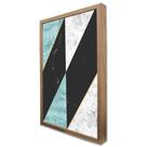 Quadro Decorativo Geométrico Mármore Delux em Moldura Caixa