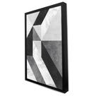 Quadro Decorativo Geométrico Mosaico Moderno em Moldura Caixa