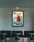 Quadro Decorativo Get More Coffee Vintage - 70x50cm