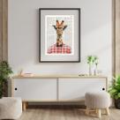 Quadro Decorativo Girafa Nerd - 60x48cm