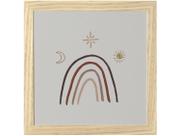 Quadro Decorativo Good Vibes Rainbow 23,5x23,5cm