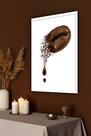 Quadro Decorativo Gotas Grão de Café - 70x50cm Quadro Decorativo Gotas Grão de Café - 70x50cm