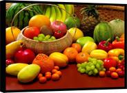 Quadro Decorativo Gourmet Frutas Nutrição Canvas Moldura Filete