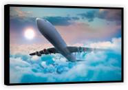Quadro Decorativo Grande Avião Voo Salas Tela Canvas Premium