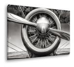 Quadro Decorativo Grande Hélices Motor Avião Tecido Canvas