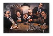 Quadro Decorativo Grande Jogo De Poker Mafiosos Tecido Canvas Quadro Decorativo Grande Jogo De Poker Mafiosos Tecido Canvas