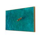 Quadro Decorativo Grande Moldura 80x120 Cm Barco Mar Verde
