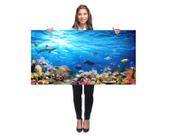 Quadro Decorativo Grande Sala 100x50 Fundo do mar Quadro para Quarto Hall Escritório