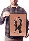 Quadro Decorativo Grease Dança Arte Simplista Quadro Decorativo Grease Dança Arte Simplista
