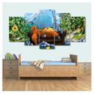 Quadro Decorativo Grizzy e os Lemmings 1x 130x63 em tecido