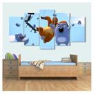 Quadro Decorativo Grizzy e os Lemmings 2 130x63 em tecido