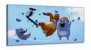 Quadro Decorativo Grizzy e os Lemmings 2 em Tecido Canvas 130x60