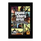 Quadro Decorativo Gta com Moldura Preta e Vidro 30x20 Mdf Adesivado