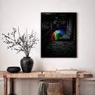 Quadro Decorativo Guarda-Chuva Colorido - 70x50cm