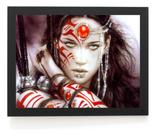 Quadro Decorativo Guerreira Mulher Espadas Arte De Luis Royo