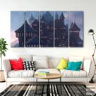Quadro Decorativo Harry Potter Castelo 5 peças Quadro Decorativo Harry Potter Castelo 5 peças