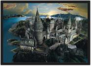 Quadro Decorativo Harry Potter Castelo de Hogwarts Séries Filmes Cinema Decorações Com Moldura G02