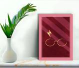 Quadro Decorativo Harry Potter Óculos + Vidro 33x25 Estudio