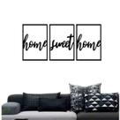 Quadro Decorativo Home Sweet Home 6mm Vazado - Mdf