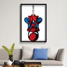 Quadro Decorativo Homem Aranha Cartoon 40x60 cm Placa Decorativa em MDF para Decoração de interiores