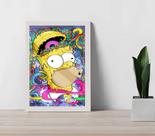 Quadro Decorativo Homer Simpson Drop C Moldura e Vidro 33x25