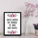 Quadro Decorativo HoOponopono Te Amo, Sou Grato 45x34cm