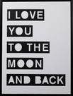 Quadro Decorativo I Love You To The Moon 60x45 Cm P&b Quadro Decorativo I Love You To The Moon 60x45 Cm P&b