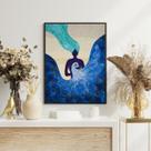 Quadro Decorativo Iemanjá Abstrato 45x34cm - com vidro