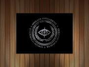 Quadro Decorativo Illuminati Olho Que Tudo Vê Pirâmide Maçonaria Com Moldura RC004