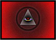 Quadro Decorativo Illuminati Olho Que Tudo Vê Pirâmide Maçonaria Com Moldura RC008