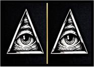 Quadro Decorativo Illuminati Olho Que Tudo Vê Pirâmide Maçonaria Com Moldura RC009
