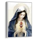 Quadro decorativo Imaculado Coração de Maria Pintura watercolor - Art Canvas