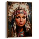 Quadro decorativo Índia de Olhar Profundo - Art Canvas