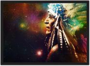 Quadro Decorativo índio Indígena Decorações Com Moldura