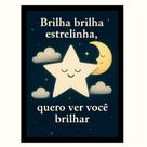 Quadro Decorativo Infantil "Brilha Brilha estrelinha."