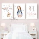 Quadro Decorativo Infantil Menina Moldura Premium Tema Lúdico Minimalista Quarto de Bebê Criança Menina Kit 3 Peças 33x24cm Quadro Decorativo Infantil Menina Moldura Premium Tema Lúdico Minimalista Quarto de Bebê Criança Menina Kit 3 Peças 33x24cm