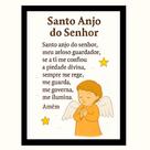 Quadro Decorativo Infantil oração "Santo anjo do Senhor ." Quadro Decorativo Infantil oração "Santo anjo do Senhor ."
